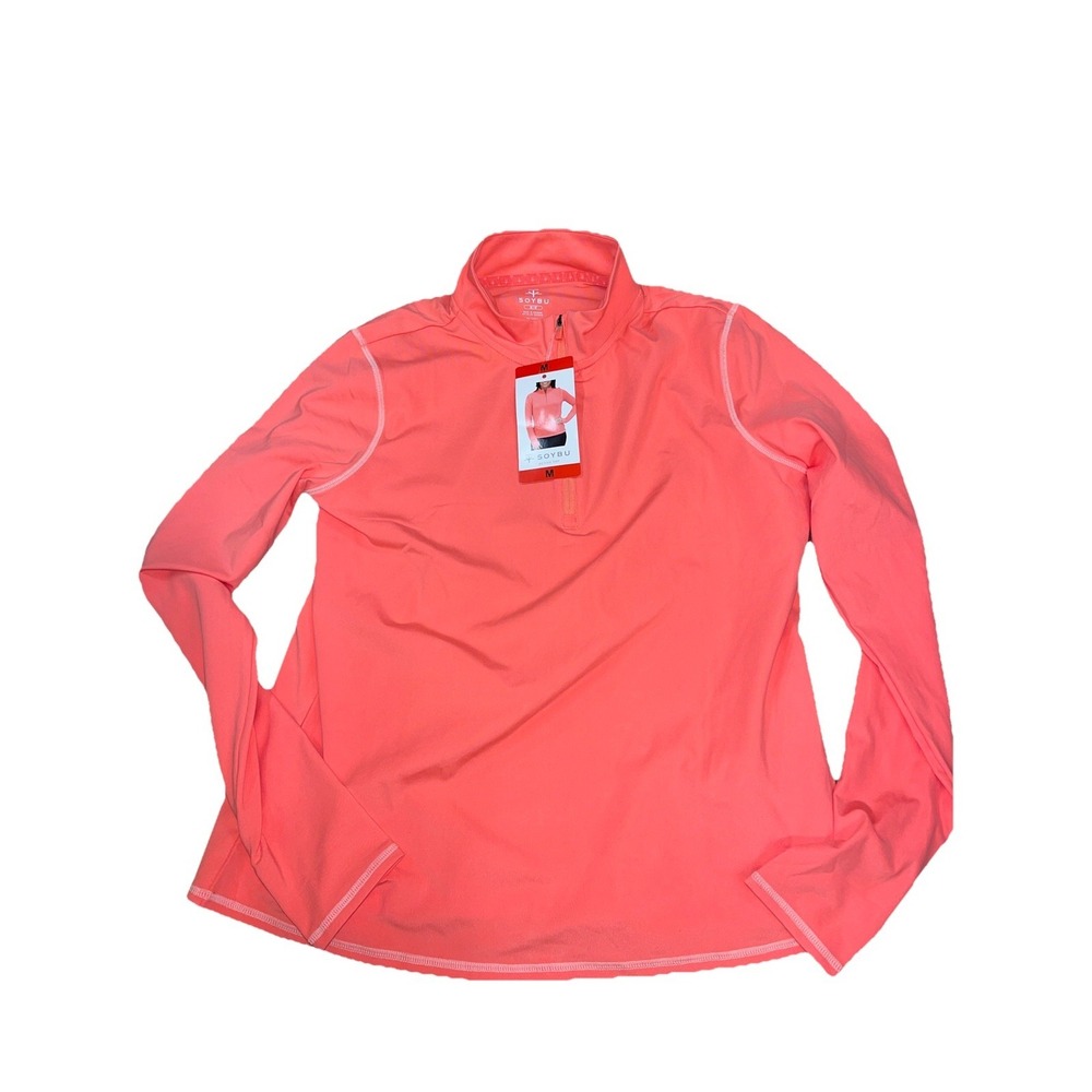 NWT Women's SOYBU Pink  1/4 Zip Pullover Active Jacket Medium